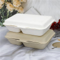 Biodegradable Disposable bagasse sugar cane food container hamburger box 6" x 6" Hinged Container